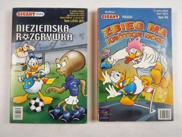 Komiksy z serii "Gigant poleca", 2 sztuki; Egmont.