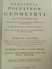 Euklidesa początków geometryi ksiąg ośmioro, Reprint 1817 r.