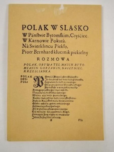 Polak w Śląsko, reprint z XVII w.