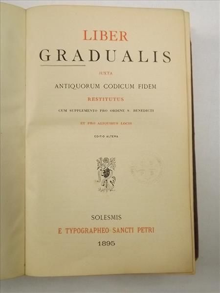 Liber Gradualis, 1895 r.