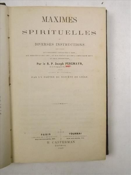 Maximes Spirituelles, 1862 r.