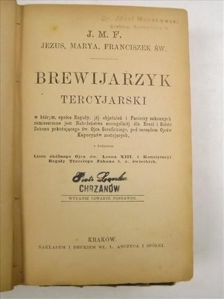 Brewijarzyk Tercyjarski, ok.1856 r.