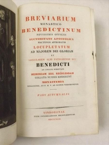 Breviarium Monastico-Benedictinum, 1843 r.