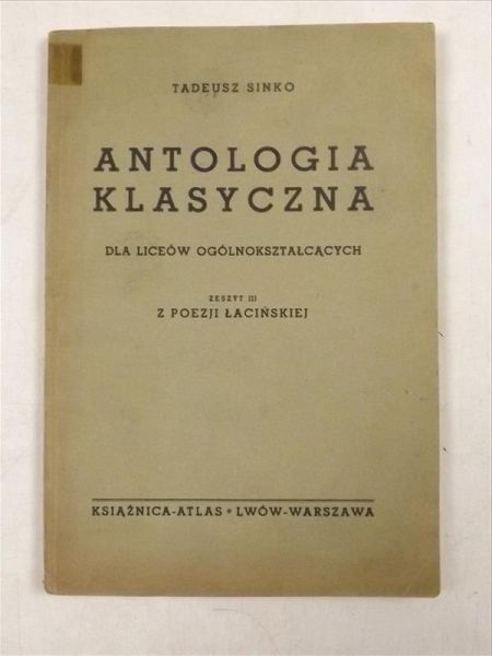 Antologia klasyczna, 1937 r.