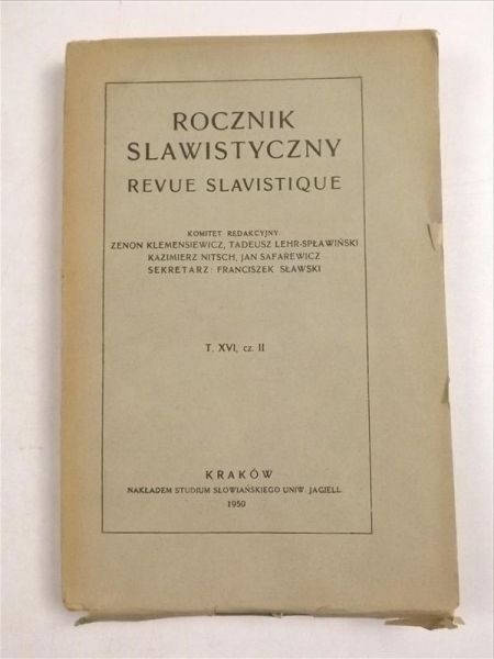 Rocznik slawistyczny, Tom XVI, cz. II, 1950 r.