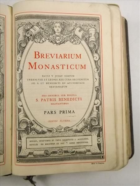 Breviarium Monasticum, Pars Prima, 1930 r.