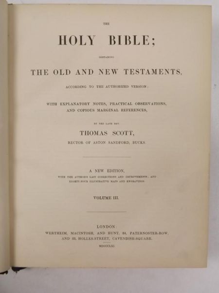 The Holy Bible, containing the Old and New Testaments, vol. II 1861 r.
