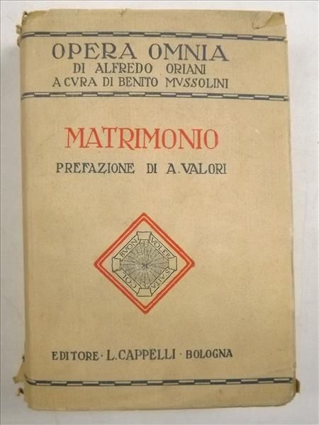 Cappelli L. - Matrimonio Prefazione di A. Valori, 1942 r.
