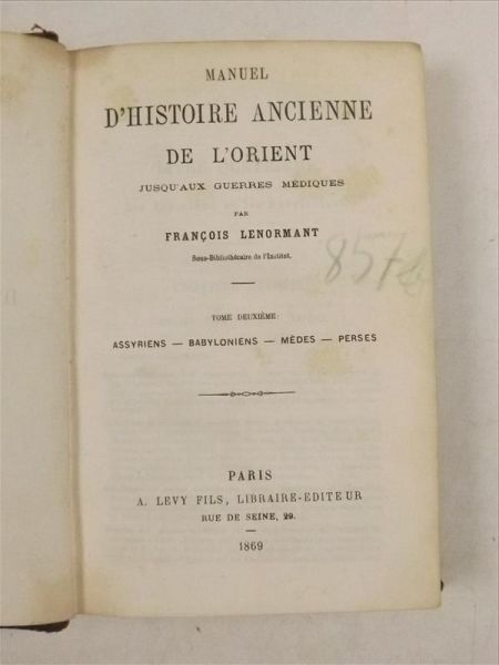 Manuel D'histoire ancienne, 1869 r.