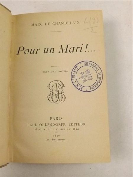 De Chandplaix Marc - Pour Un Mari!..., 1896 r.