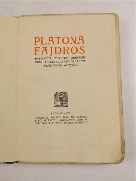 Platon - Fajdros, 1918 r.