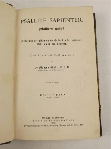 Psallite Sapienter, 1906 r.