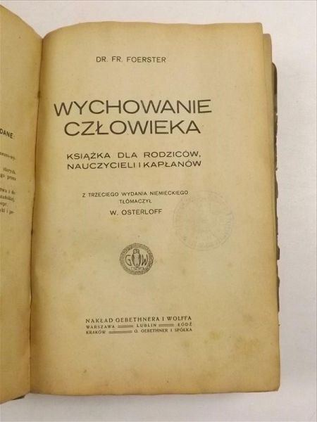 Wychowanie człowieka,  ok. 1913 r.