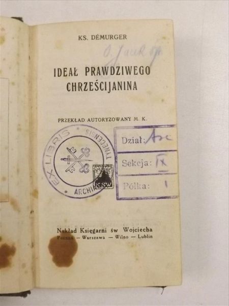 Ideał prawdziwego chrześcijanina, 1928 r.