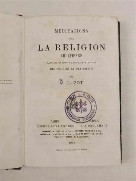 Meditations sur la religion chretienne, 1868 r.