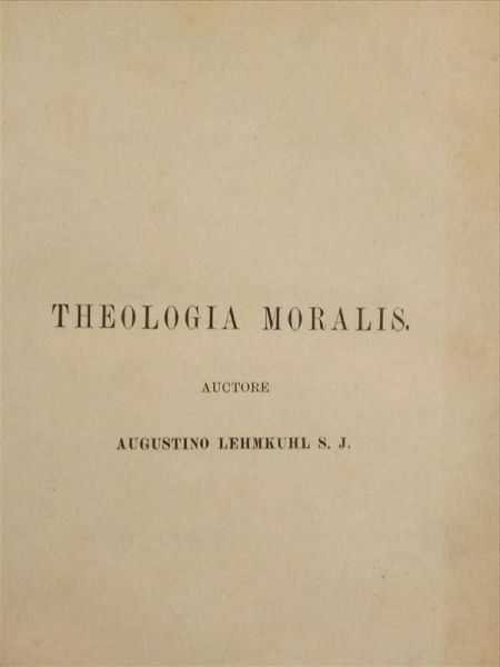 Theologiae Moralis, 1884 r.