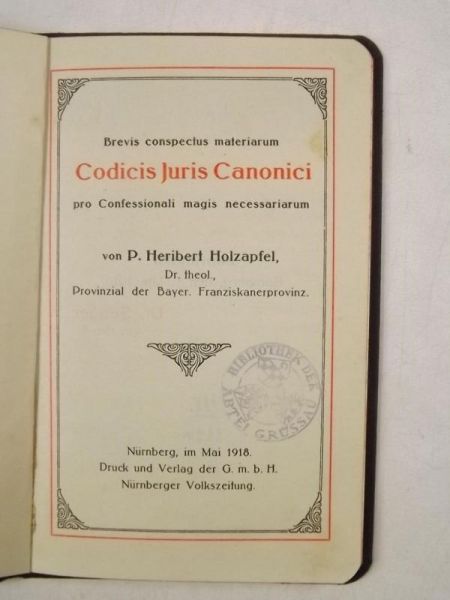 Codicis Juris Canonici, 1918 r.