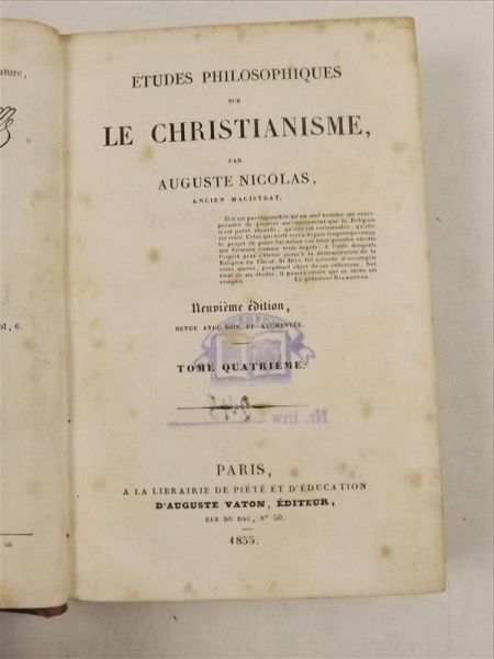 Etudes Philosophiques sur Le Christianisme, 1855 r.