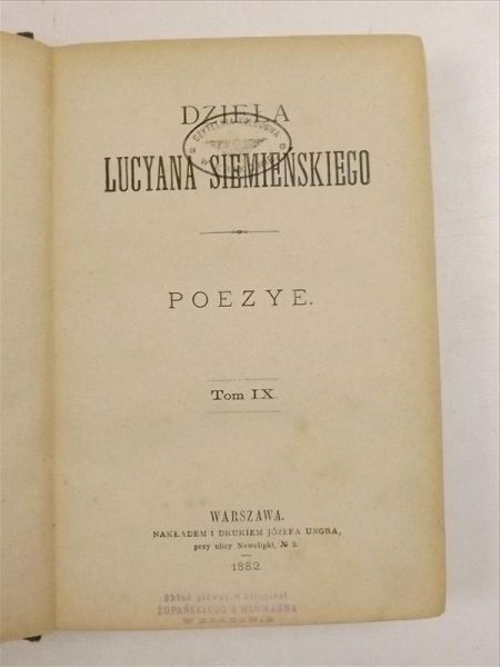 .  - Dzieła, t. IX. Poezye, 1882 r.