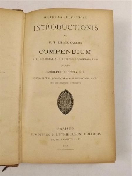Historicae et Criticae Introductionis in U. T. Libros Sacros Compendium, 1891 r.