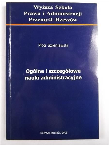 Ogólne i szczegółowe nauki administracyjne