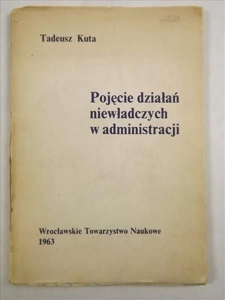 Pojęcie działań niewładczych w administracji
