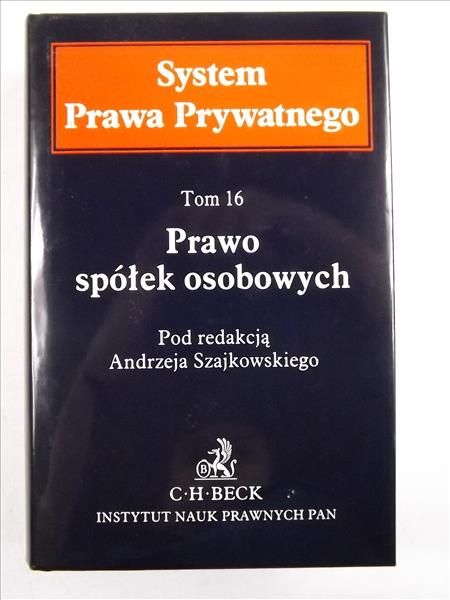 Prawo spółek osobowych Tom 16, System Prawa Prywatnego