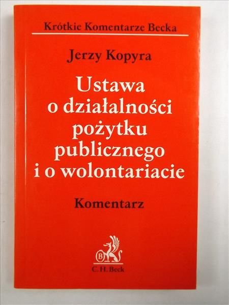 Ustawa o odpowiedzialności pożytku publicznego i o wolontariacie