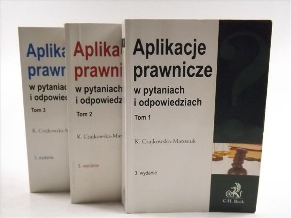 Aplikacje prawnicze w pytaniach i odpowiedziach t.1 - 3