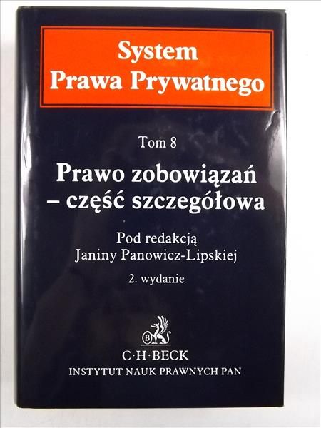 Prawo zobowiązań - część szczegółowa, Tom 8, System Prawa Prywatnego