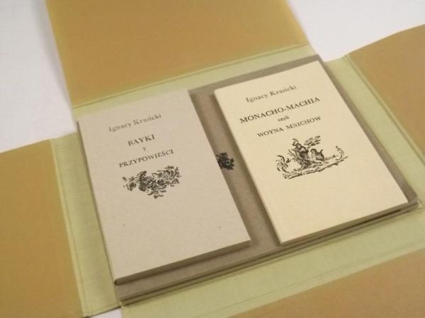 Monachomachia, bajki i przypowieści, podobizny autografów i pierwodruków, Reprint z 1779 r.