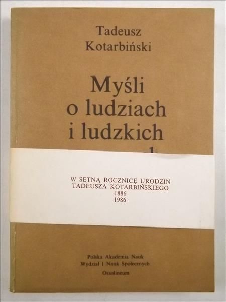 Mysli o ludziach i ludzkich sprawach