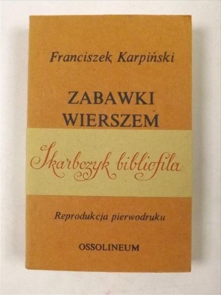 Karpiński Franciszek - Zabawki wierszem, reprint 1782 r.