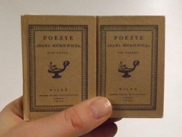 Mickiewicz Adam - Poezye, tomy I-II, miniatura, reprint 1822 r.