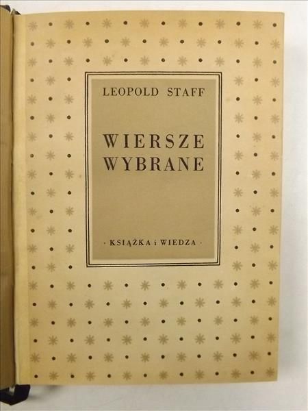 Wiersze wybrane, 1950 r.