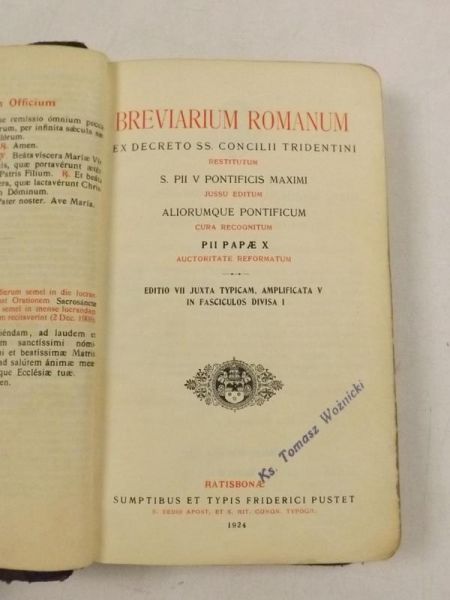 Breviarium Romanum, 1924 r.