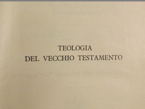 Teologia del Veccho Testamento, 1950 r.