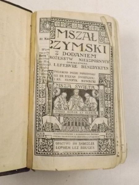 Mszał Rzymski z dodatkiem Nabożeństw Nieszpornych, 1931 r.