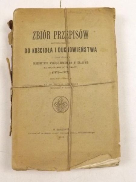 Kołodziej Michał - Zbiór przepisów odnoszących się do Kościoła i duchowieństwa, 1913 r.