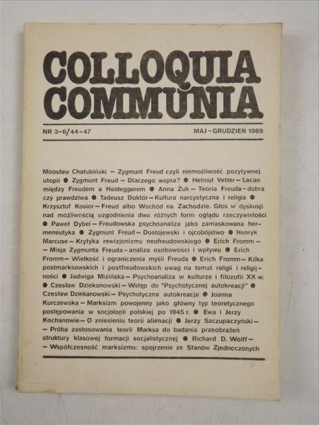 Colloquia Communia, maj-grudzień 1989