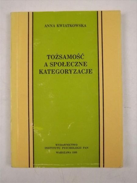 Tożsamość a społeczne kategoryzacje