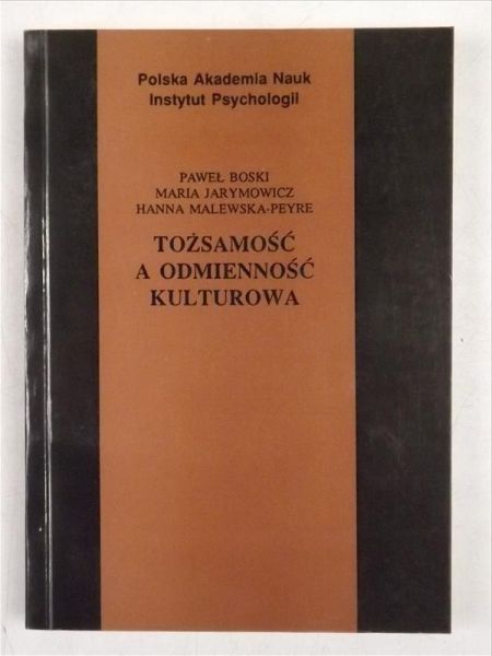 Boski Paweł - Tożsamość a odmienność kulturowa