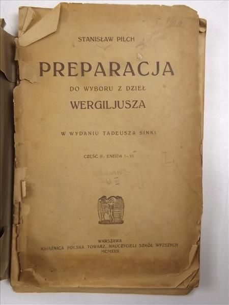 Preparacja do wyboru dzieł Wergiliusza, około 1922 r.