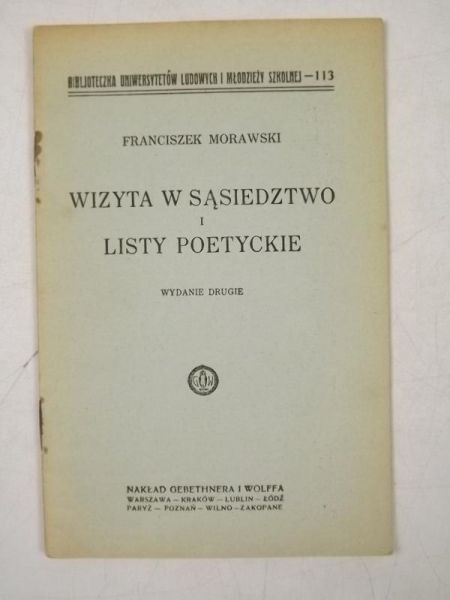 Wiztya w sąsiedztwo i listy poetyckie, 1925 r.