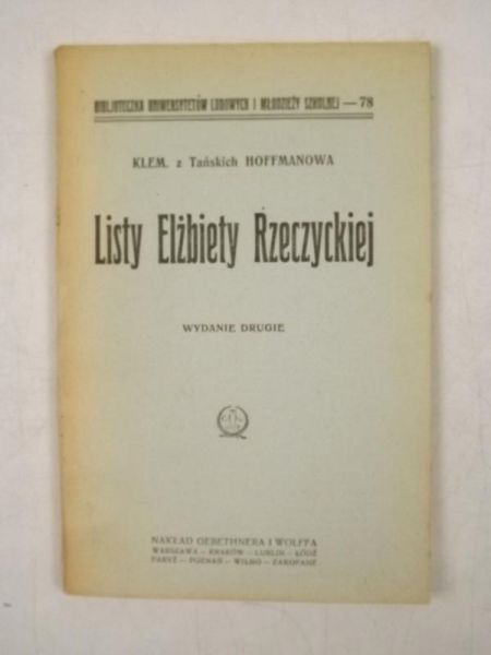 Listy Elżbiety Recyckiej, 1925 r.