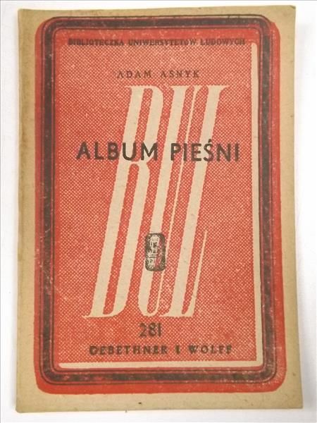 Asnyk Adam - Album pieśni, ok. 1930 r.