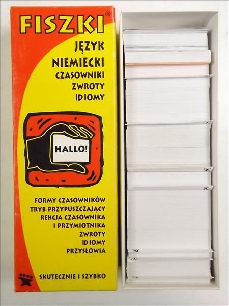 Fiszki Język  niemiecki – Czasowniki, zwroty, idiomy