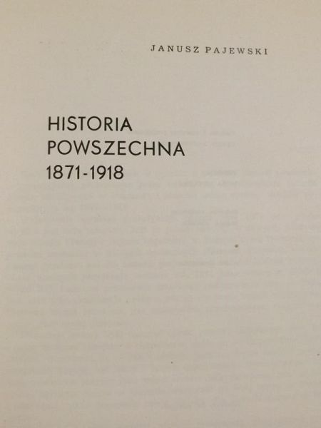 Pajewski J. - Historia powszechna 1871-1918