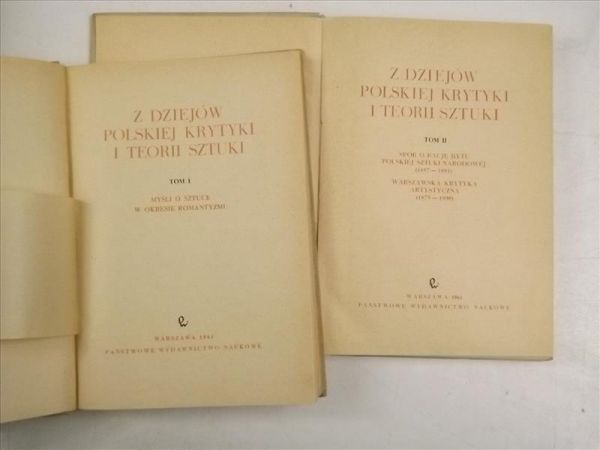 Z dziejów polskiej krytyki i teorii sztuki, T.I-II