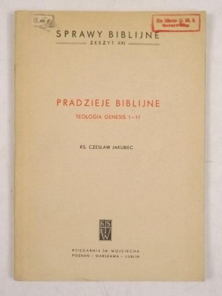 Pradzieje biblijne. Teologia Genesis 1-11